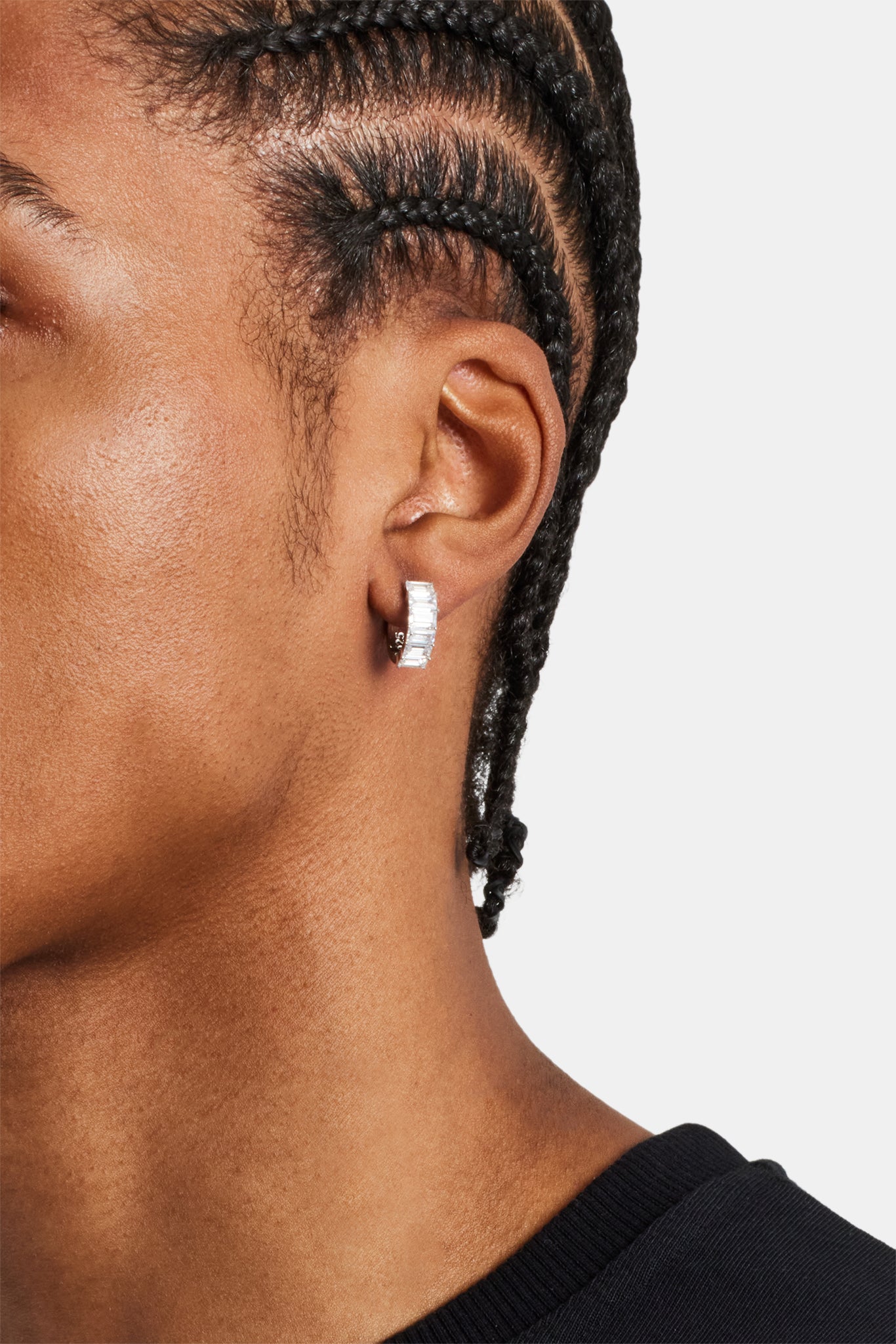 Baguette Huggie Ohrringe - 5mm